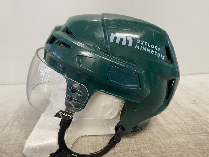 CCM V08 Pro Stock Hockey Helmet Medium Green CCM Visor 6030