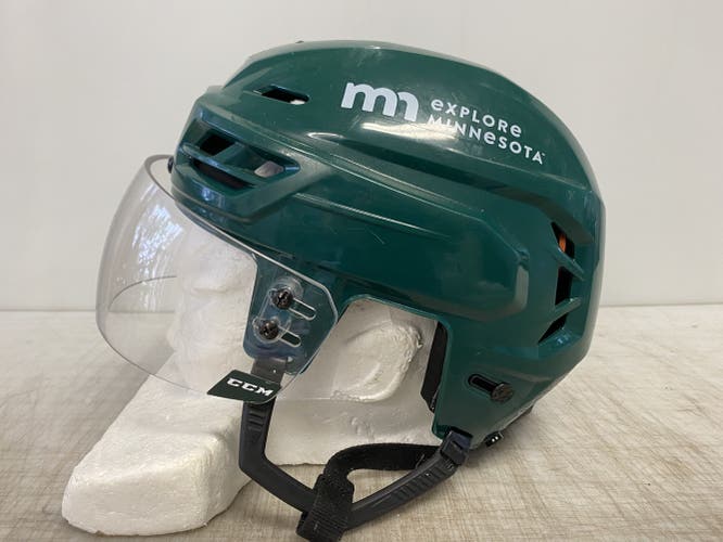 CCM Tacks 710 Pro Stock Hockey Helmet Medium Green CCM Visor 6031