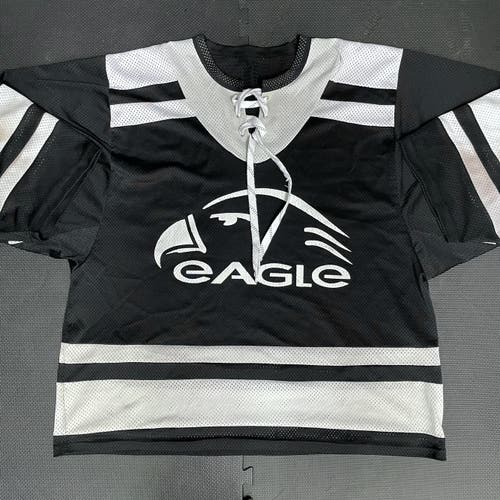 EAGLE Goalie Cut Jersey • Vintage Black White