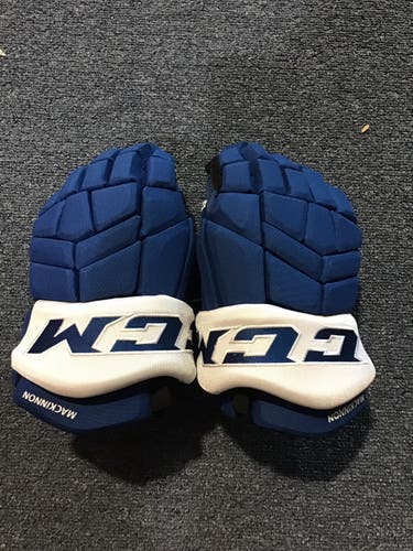 NEW Blue Colorado Avalanche New Pro Stock CCM HGTK Gloves 14” Nathan MacKinnon
