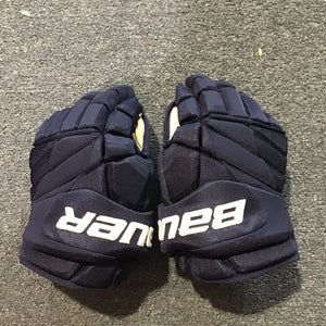1 Pair Of Colorado Avalanche New Pro Stock Bauer Vapor 1X Pro Lite Gloves 14” Makar