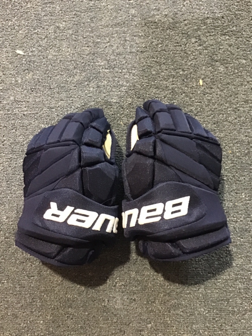 1 Pair Of Colorado Avalanche New Pro Stock Bauer Vapor 1X Pro Lite Gloves 14” Makar