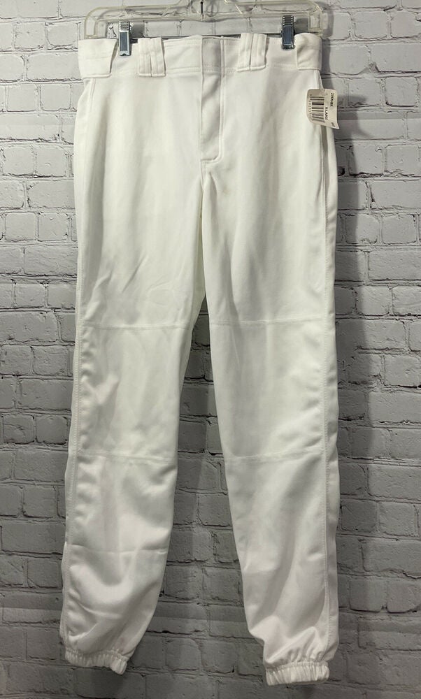 New Youth Large White w Powder Blue Piping Russell Baseball Pants