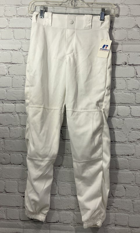 NEW - Team MBL by Majestic Polyester Baseball Pants, White, Youth Medium