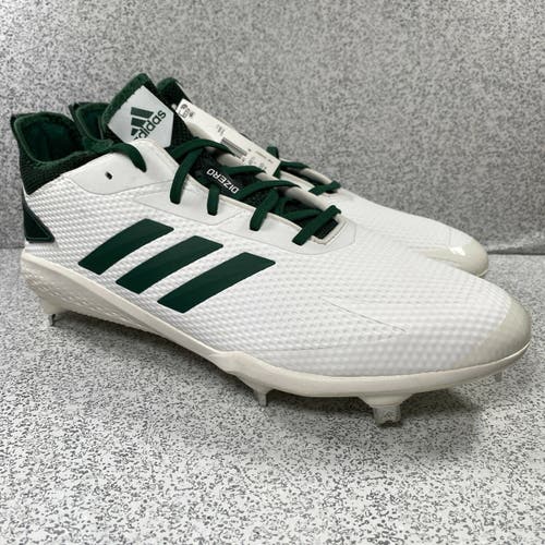 New Adidas Mens Adizero Afterburner V Protrax Baseball Mens Size 8.5 White / Green