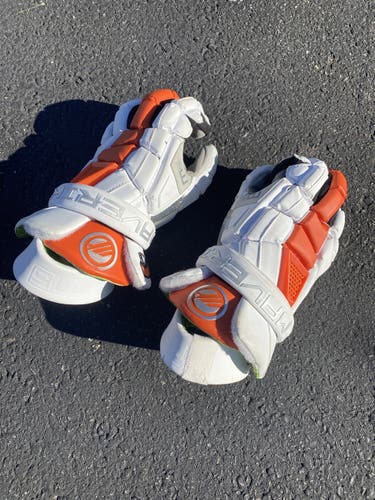 White Used Maverik 12" M5 Lacrosse Gloves