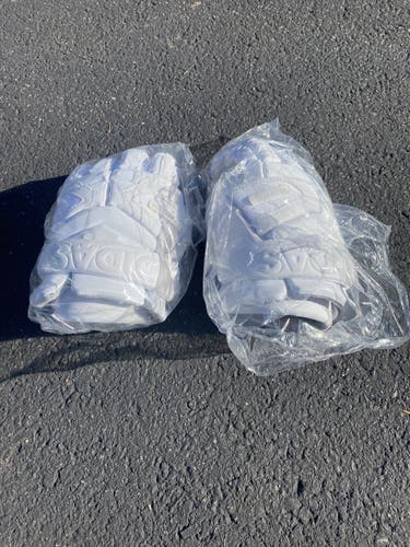 White New Adidas Freak 12" Lacrosse Gloves