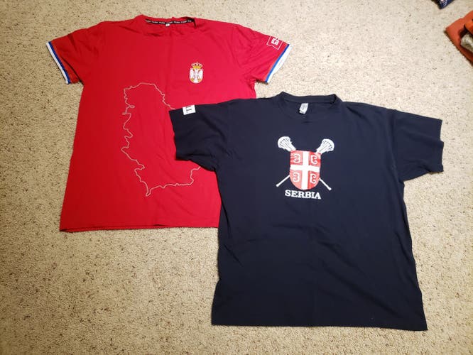 Team Serbia Lacrosse T-shirt Bundle