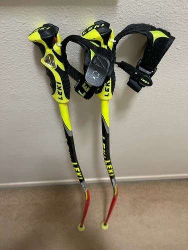 Used 44in (110cm) Leki Racing World Cup Lite GS Ski Poles