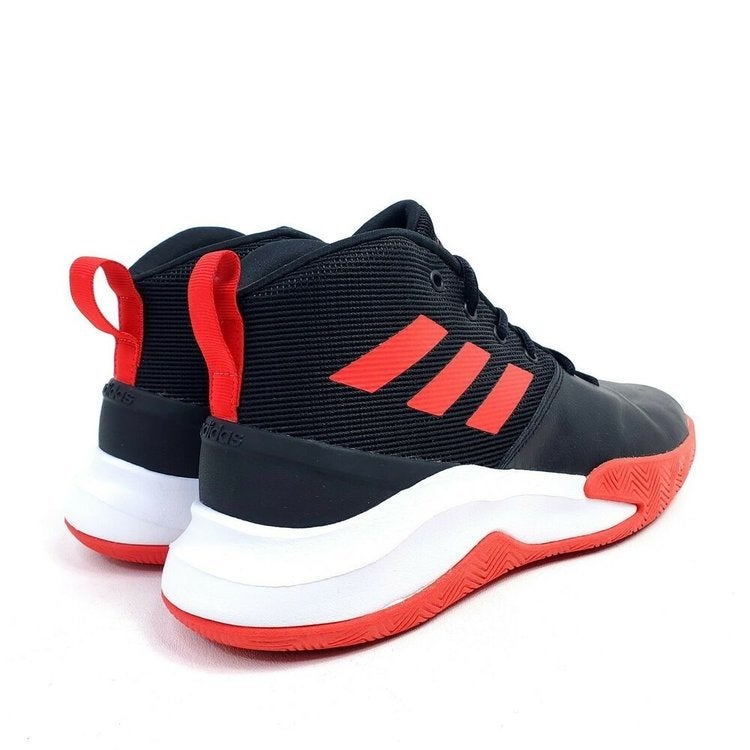 Adidas Mens 11 Ownthegame Basketball Shoes High Top Sneakers Black Red  EF0746 | SidelineSwap