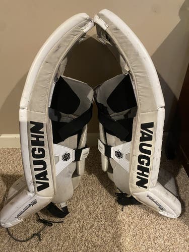 White Senior 35" Vaughn  Velocity V9 Goalie Leg Pads