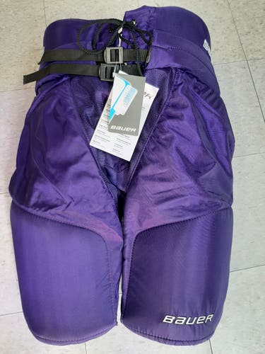 NOS Bauer Custom Pro Hockey Pants Purple Senior Xlarge