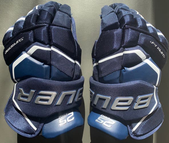 Used Bauer 2S Pro 14” gloves - navy
