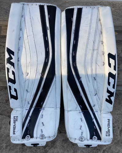 White Intermediate 29" CCM Premier R1.9 Goalie Leg Pads