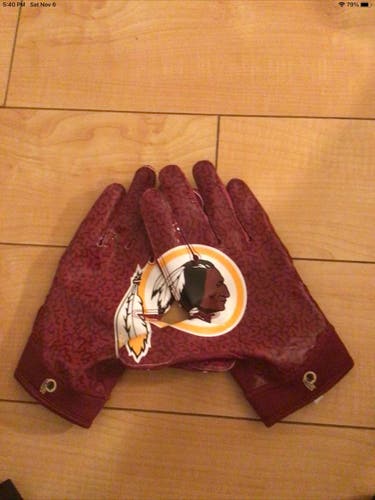 Nike Superbad Gloves Mangrip Washington Redskins Burgandy Mens Size 2XL Rare