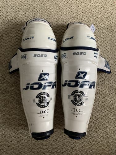 JOFA 8060 Shin Pads Pro Stock 15” Senior Used - Jofa Pro Authentic Collection NHL - Hyper X JDP