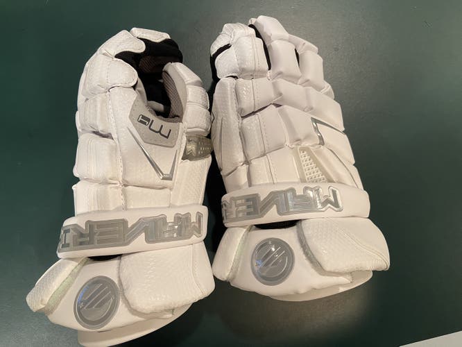 White New Player's Maverik 13" M4 Lacrosse Gloves