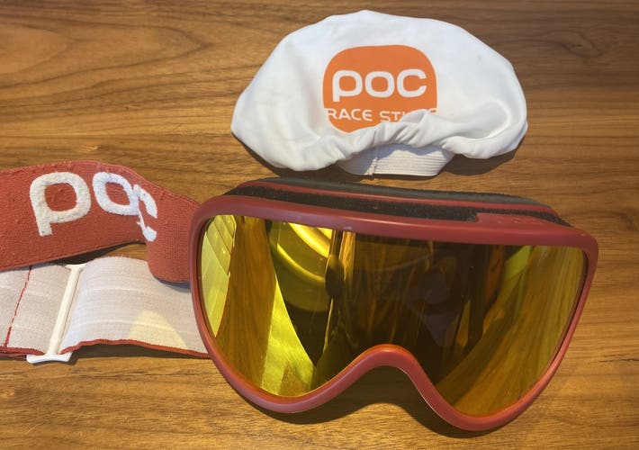 POC Retina Clarity Ski Goggles - Red with 2 Lenses and Cover - Used