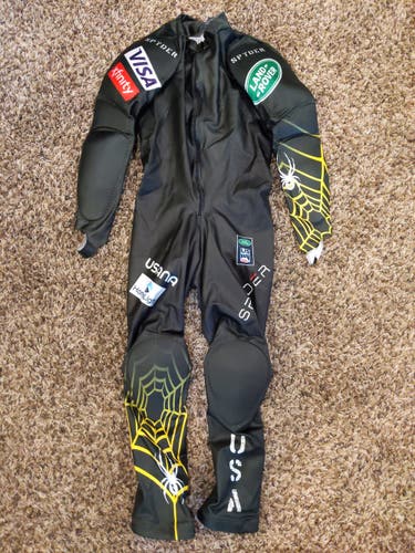 US Ski Team Padded Spyder Race Suit FIS Legal, New Size Large