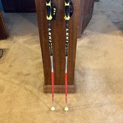 Used 38in (95cm) Leki Racing World Cup Lite Curved GS Ski Poles