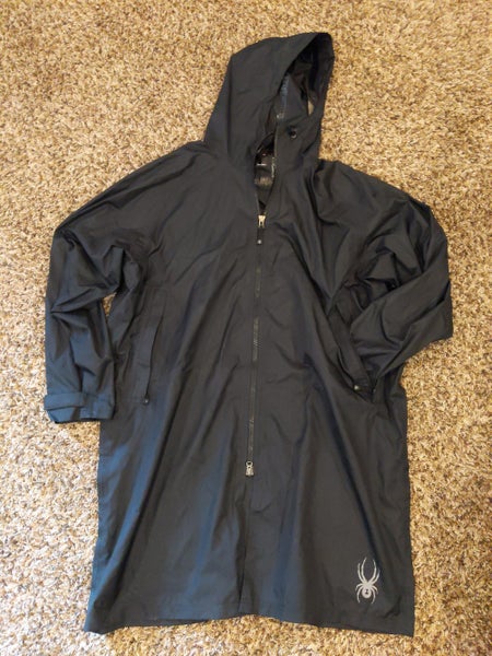 Black Men's Adult New XL Spyder Rain poncho