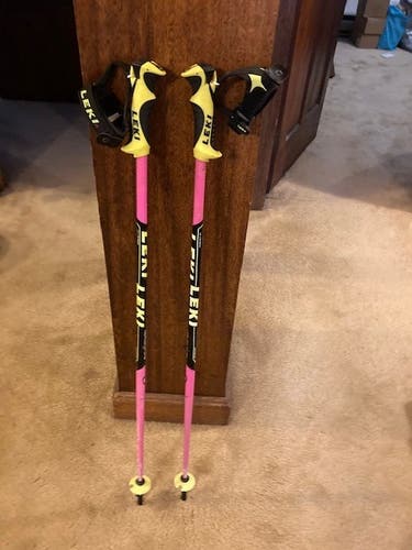 38in (95cm) Leki Racing World Cup Lite pink SL Ski Poles (Pair 2 of 2)