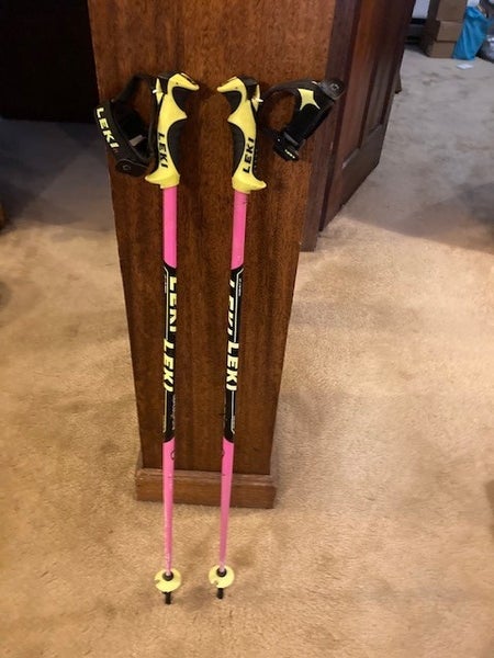 38in (95cm) Leki Racing World Cup Lite pink SL Ski Poles (Pair 2 of 2)