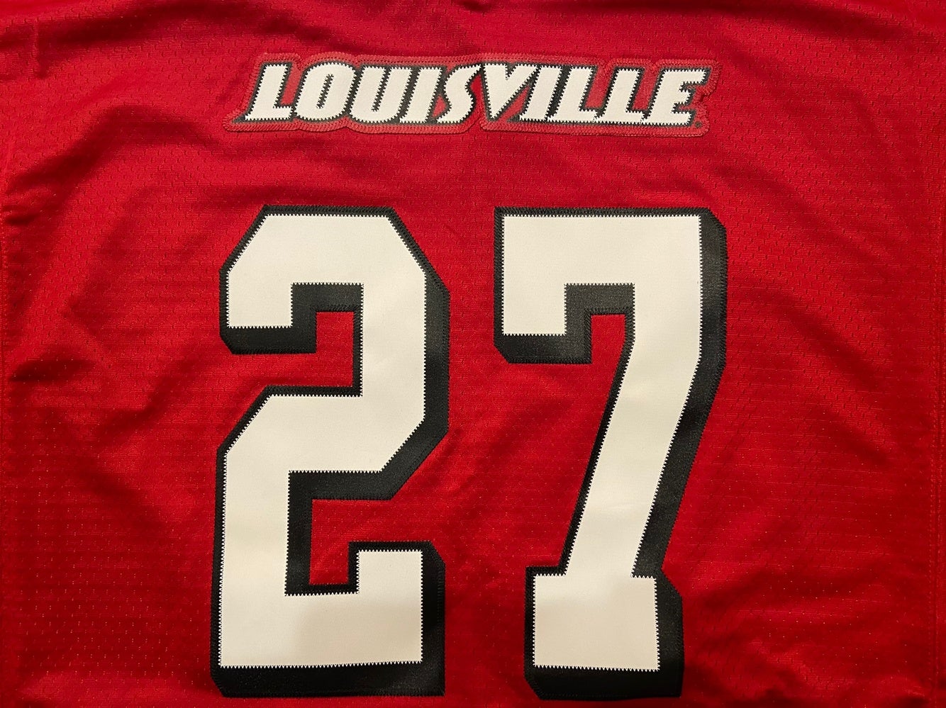 Black Red Louisville Cardinals #12 Big East Football Jersey Size Large