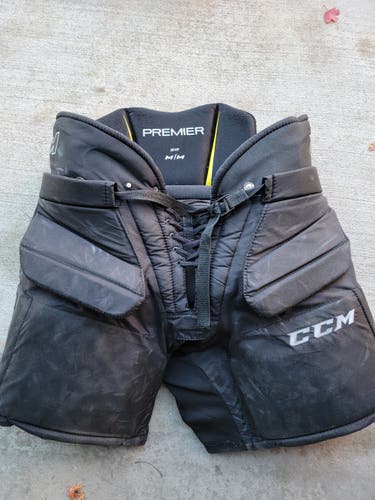 Black Senior Used Medium CCM Premier Pro Hockey Goalie Pants