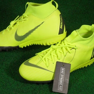 Nike Youth JR Superfly 6 Academy DF TF Indoor Turf Soccer Shoes Cleats Volt 5Y