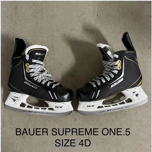 BAUER SUPREME ONE.5 JR. SKATES (SIZE 4 D)