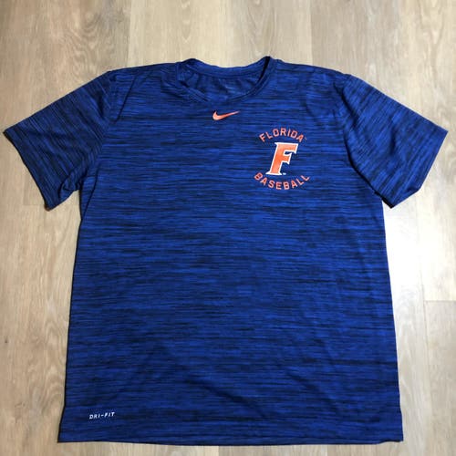 Florida Gators Baseball Nike Dri-Fit Shirt Blue Large Team Issue