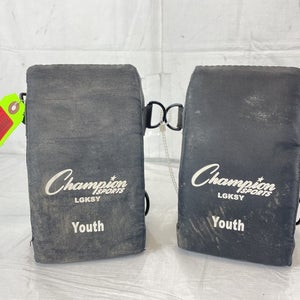 Used Champion "knee Savers" Lgksy Youth Baseball & Softball Catchers Equipment