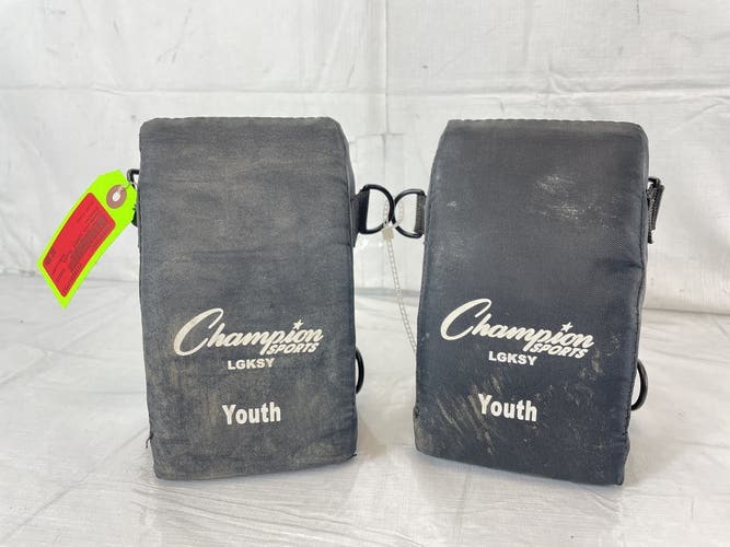Used Champion "knee Savers" Lgksy Youth Baseball & Softball Catchers Equipment
