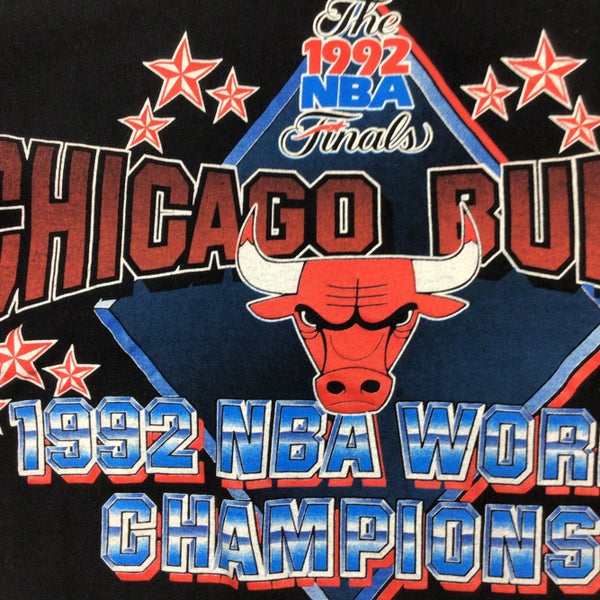 Vintage 1992 Chicago Bulls NBA World Champions Single Stitch Tshirt.