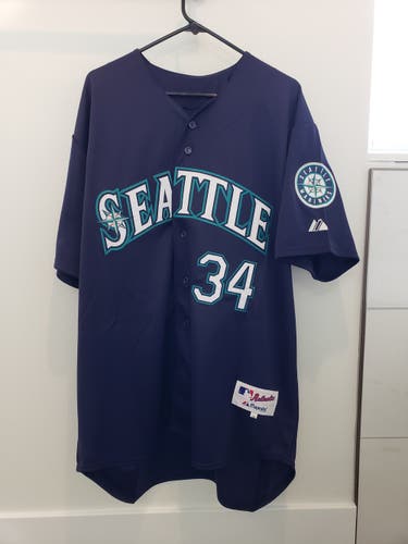 Blue Adult Men's New Size 54 Majestic Jersey