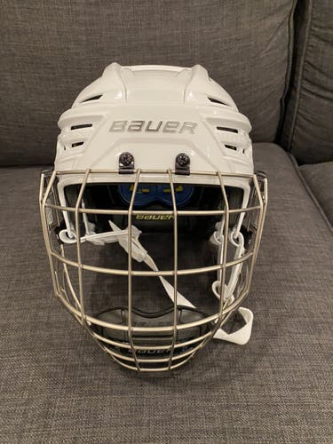 Bauer Re-Akt 150 Hockey Helmet Combo Sr Med White