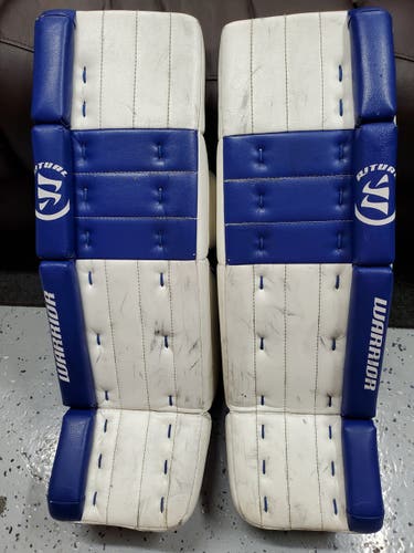 Blue Used Junior 28" Warrior Ritual G3 Goalie Leg Pads