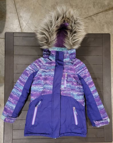 Purple Girls Youth Used Small Skiing Jacket Free Country