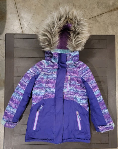 Purple Girls Youth Used Small Skiing Jacket Free Country