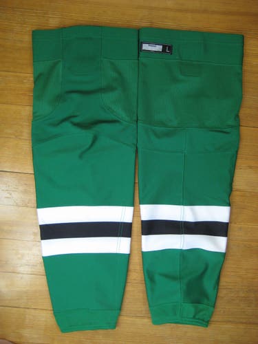 REEBOK CCM Edge Pro Stock Hockey Socks Dallas Stars Green Large VELCRO