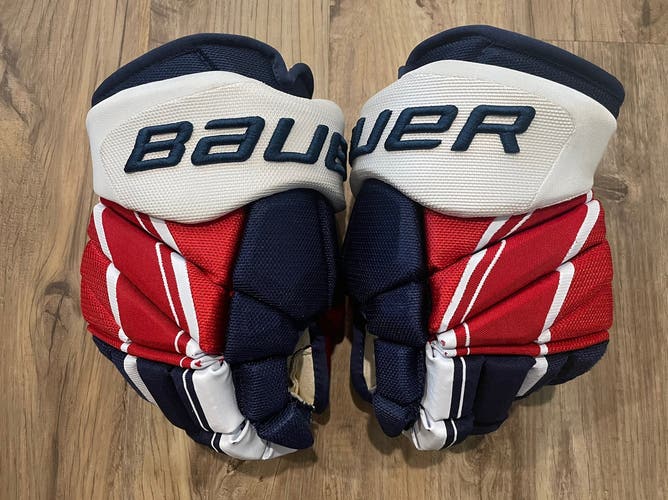 Bauer 14" Pro Stock Vapor 1X Pro Lite Hockey Gloves Washington Capitals Orlov