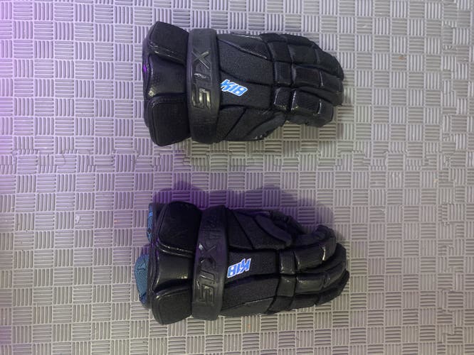 Black Used Player's STX K18 Lacrosse Gloves 13"