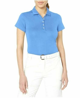 PUMA Women's Pounce Golf Polo Shirt Top 574652 Blue Glimmer Small S New #43235