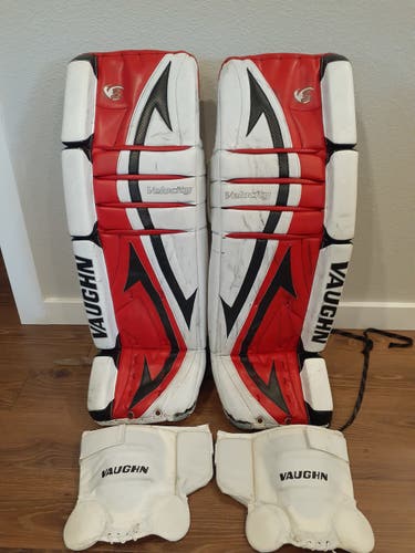 Used Senior 34" Vaughn Velocity V3 Goalie Leg Pads Pro Stock