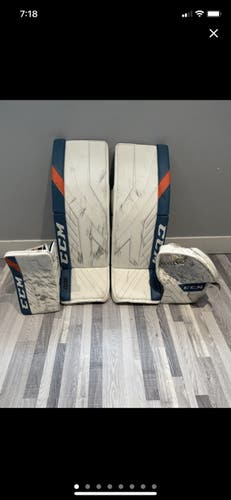White Senior 35" Regular AXIS PRO Goalie Full Set