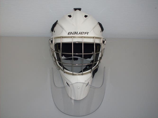 White Senior Used Bauer Concept C2 Goalie Mask