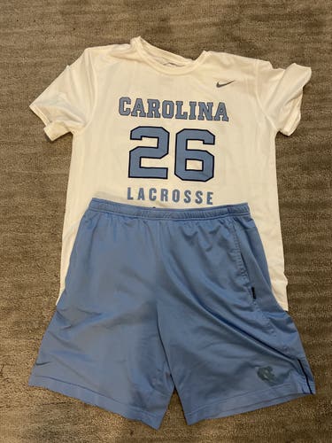 UNC LAX shooting shirt/shorts combo