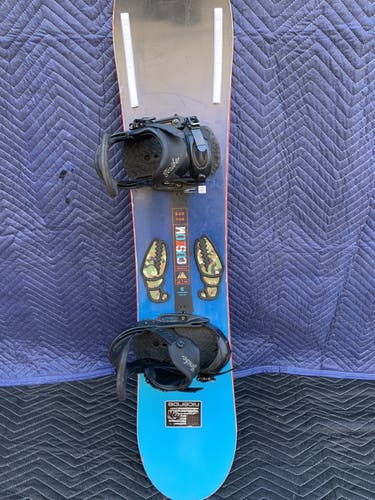 Burton Custom Smalls 130 With Burton Scribe Bindings Flying V Snowboard