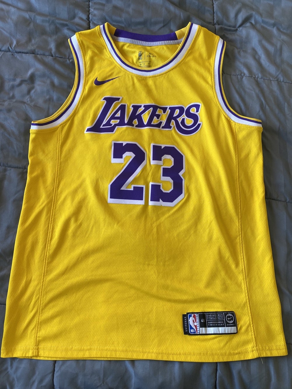 L.A Lakers Yellow Camo Jersey #6 Lebron James